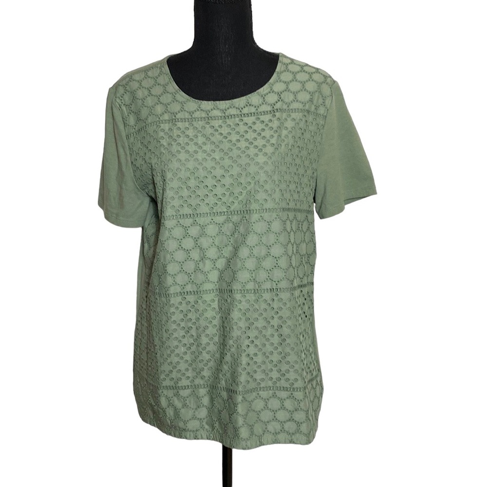 Talbots Green Short Sleeve Crew Neck T-Shirt L